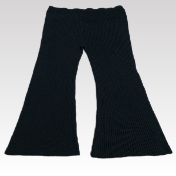 Ava & Viv Pants - Ava & Viv Lounge Pants Womens 2X Black High Rise Sweater Knit Comfy Bottoms